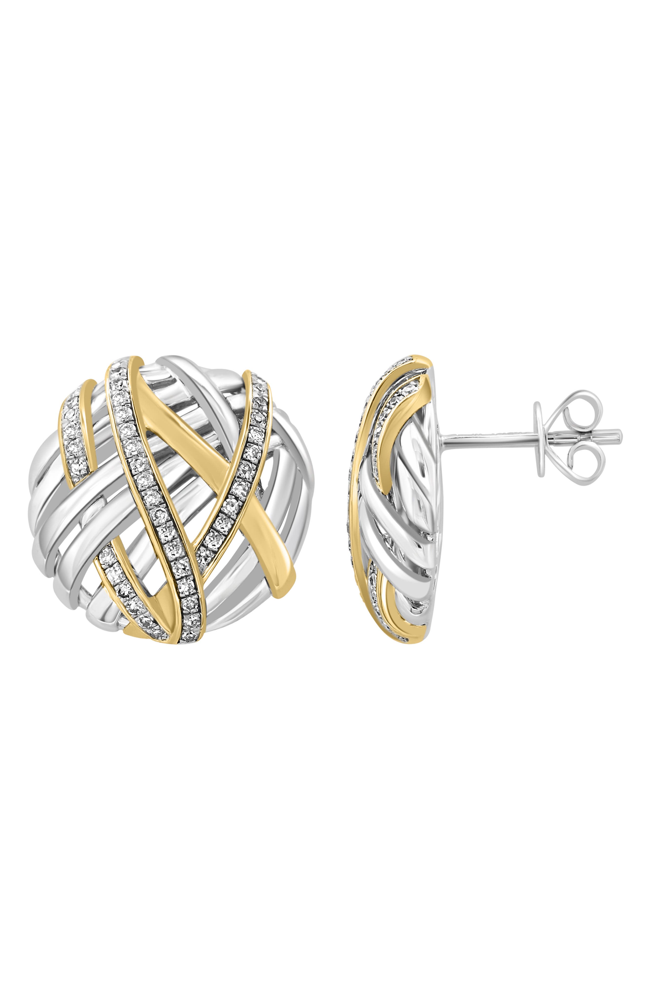 EFFY Sterling Silver Diamond Earrings - 0.33 ctw