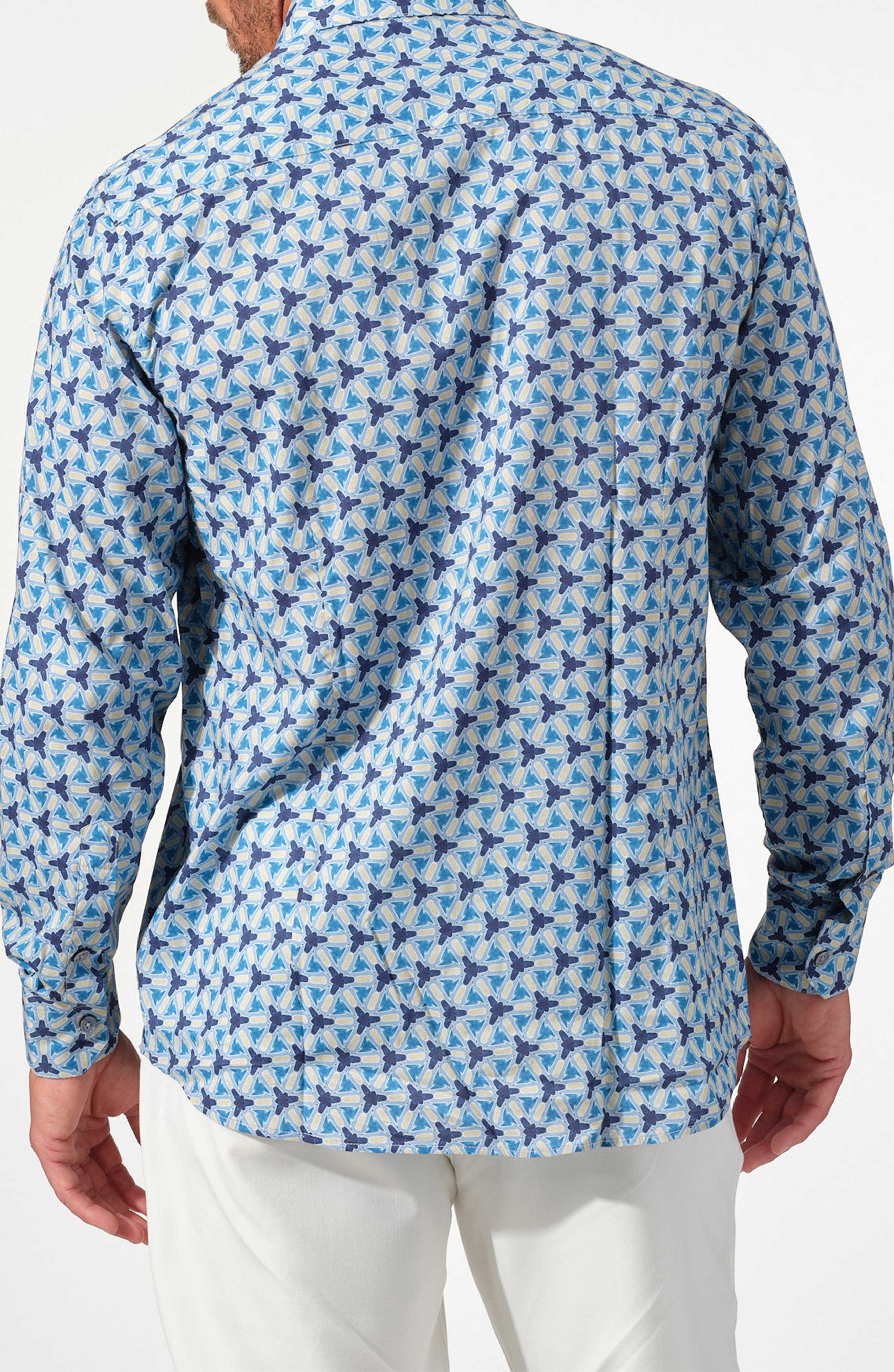 STUDIO GARNET LOS ANGELES Soleil Tile Print Button-Up Shirt