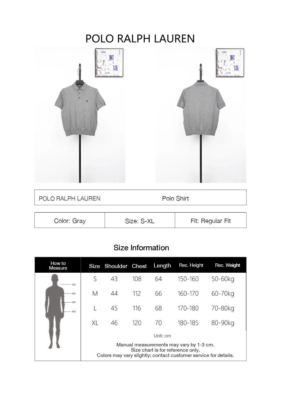 Ralph Lauren Grey Pony Embroidered Plain Knit Polo Shirt product photo from LabelPicks
