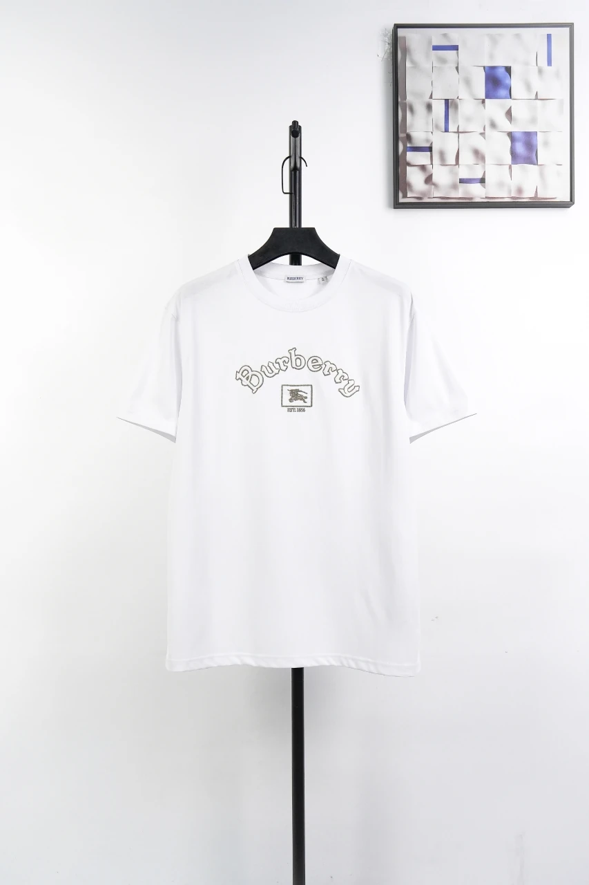 Burberry White Arched Letter Equestrian Knight Print T-Shirt product photo from LabelPicks