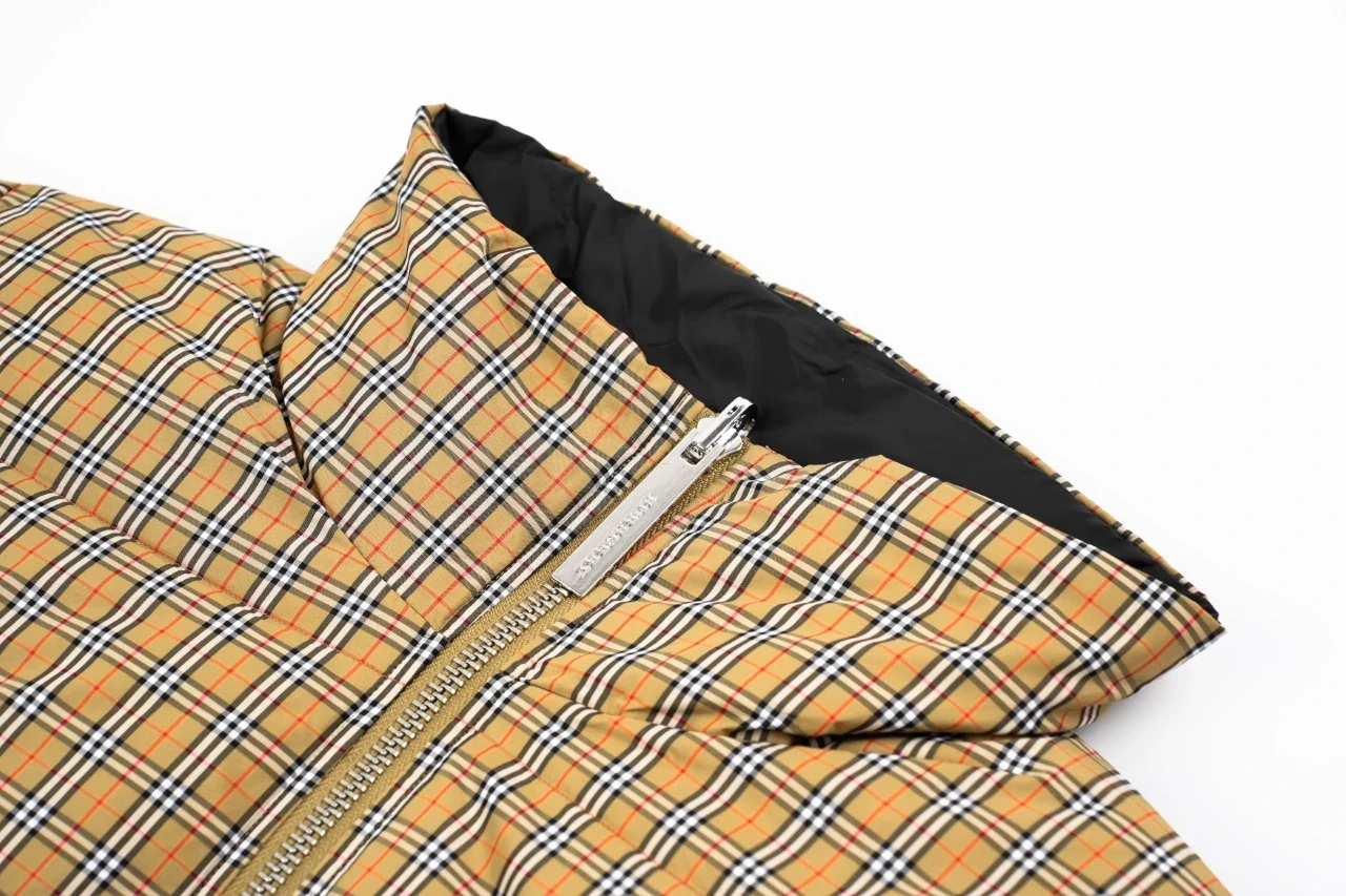 Burberry Beige Check Reversible Down Jacket product photo from LabelPicks