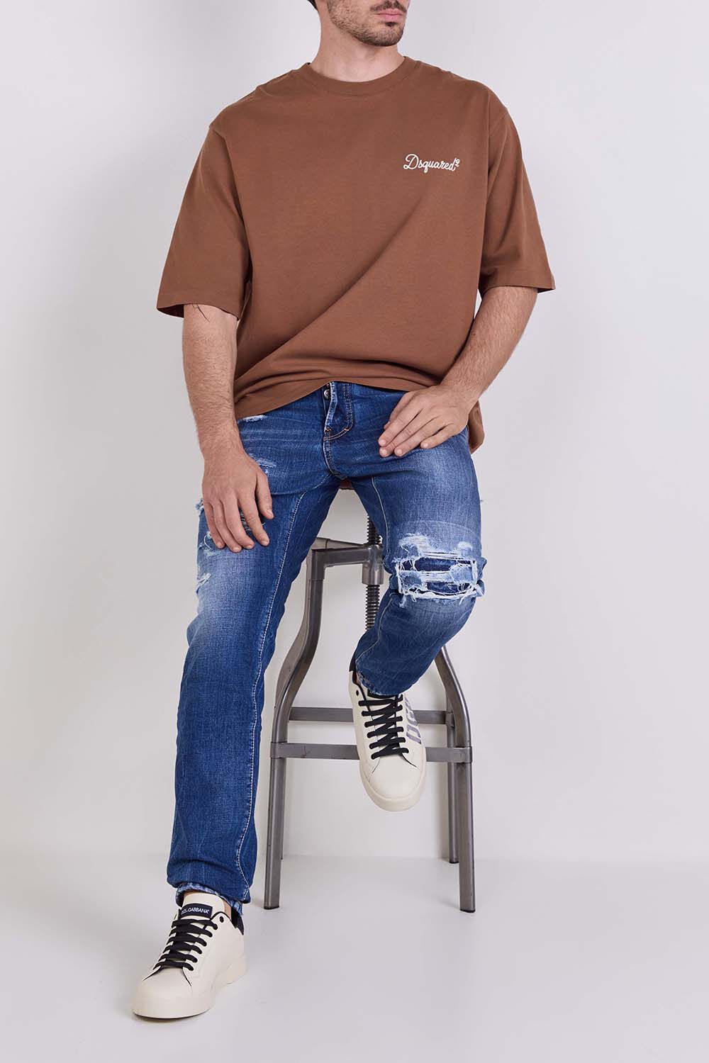 DSQUARED2 מכנסי ג'ינס בגזרת סלים