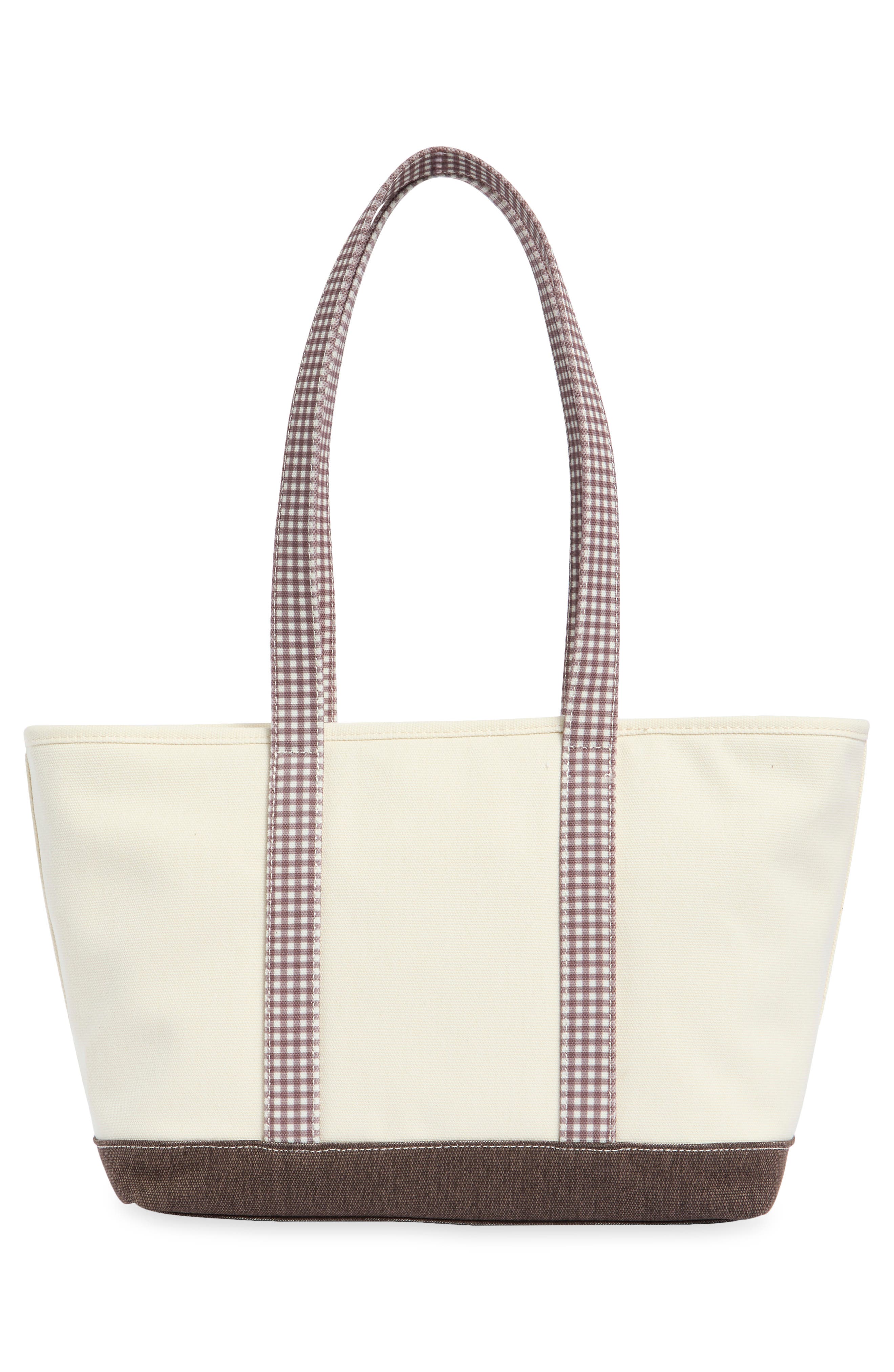 Nanette Lepore Gingham Trim Knit Tote