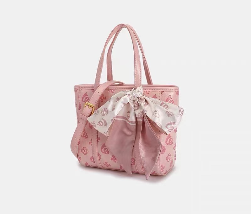 Light luxury pink vegetable basket handbag small tote bag women's bag spring and summer cross-body bag chest bag