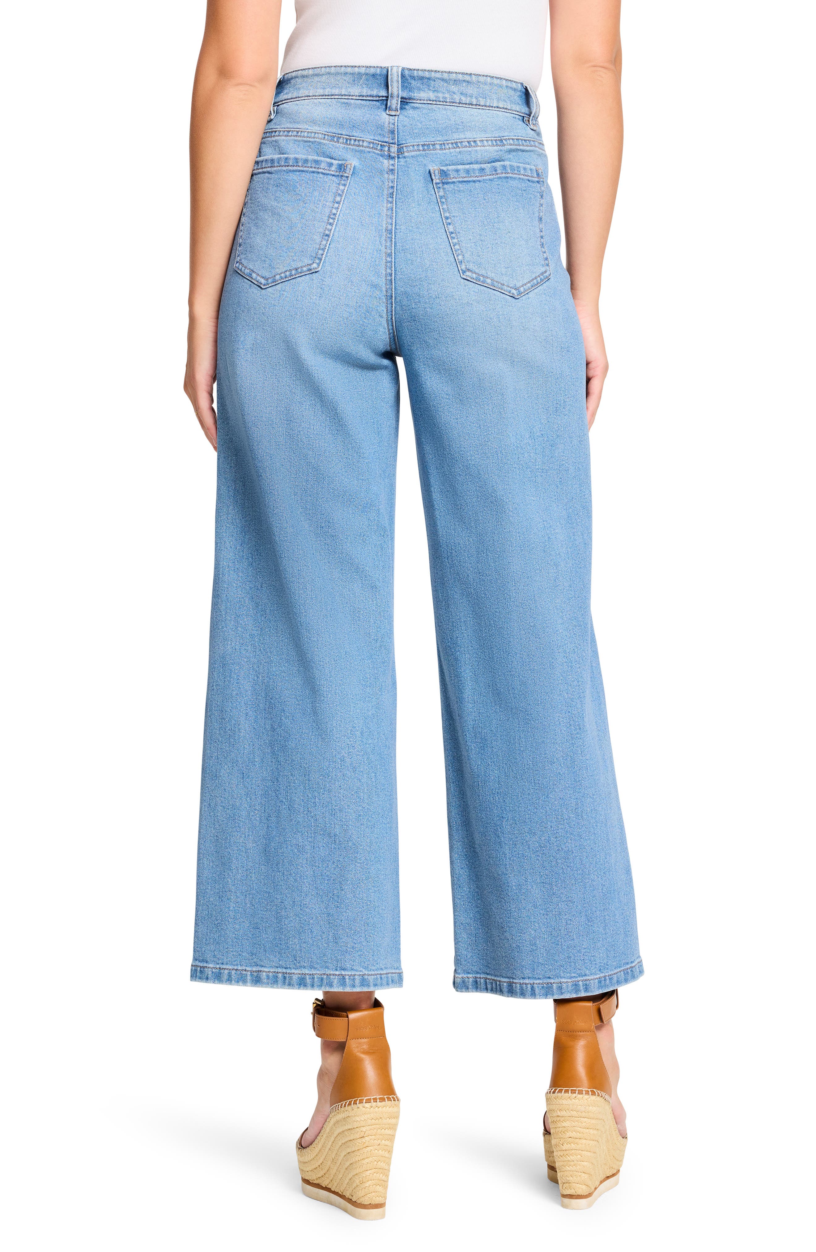 NIC+ZOE Forward Seam Weekend Wide Leg Ankle Jeans