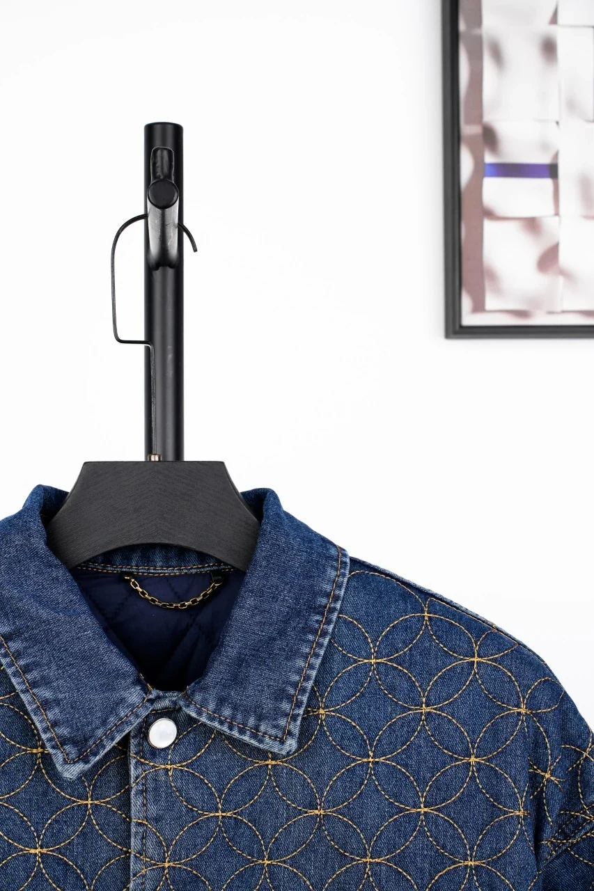 Louis Vuitton Dark Blue Circle Quilted Padded Jacket product photo from LabelPicks