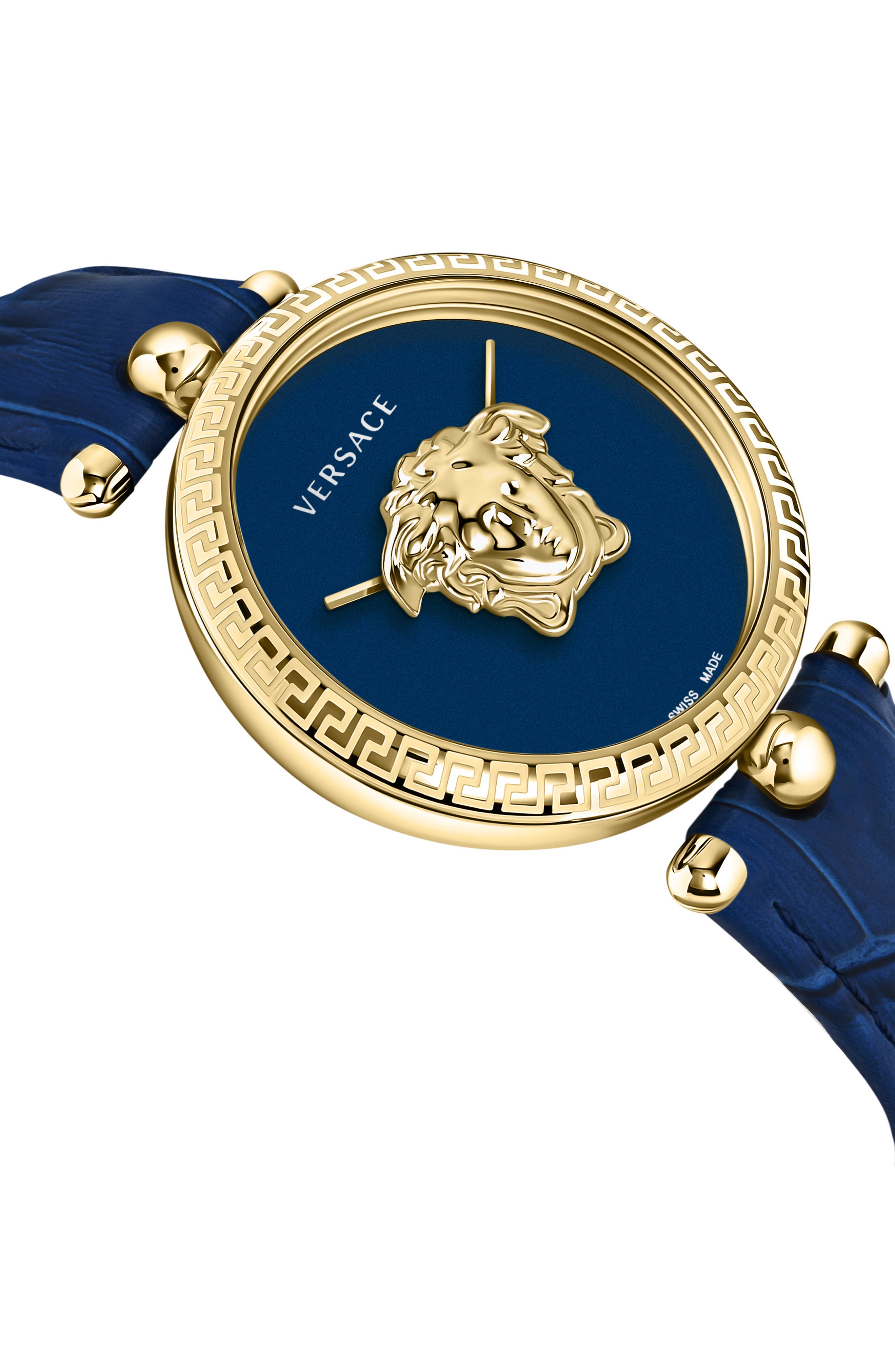 Versace Palazzo Empire Two Hand Quartz Leather Strap Watch, 39mm