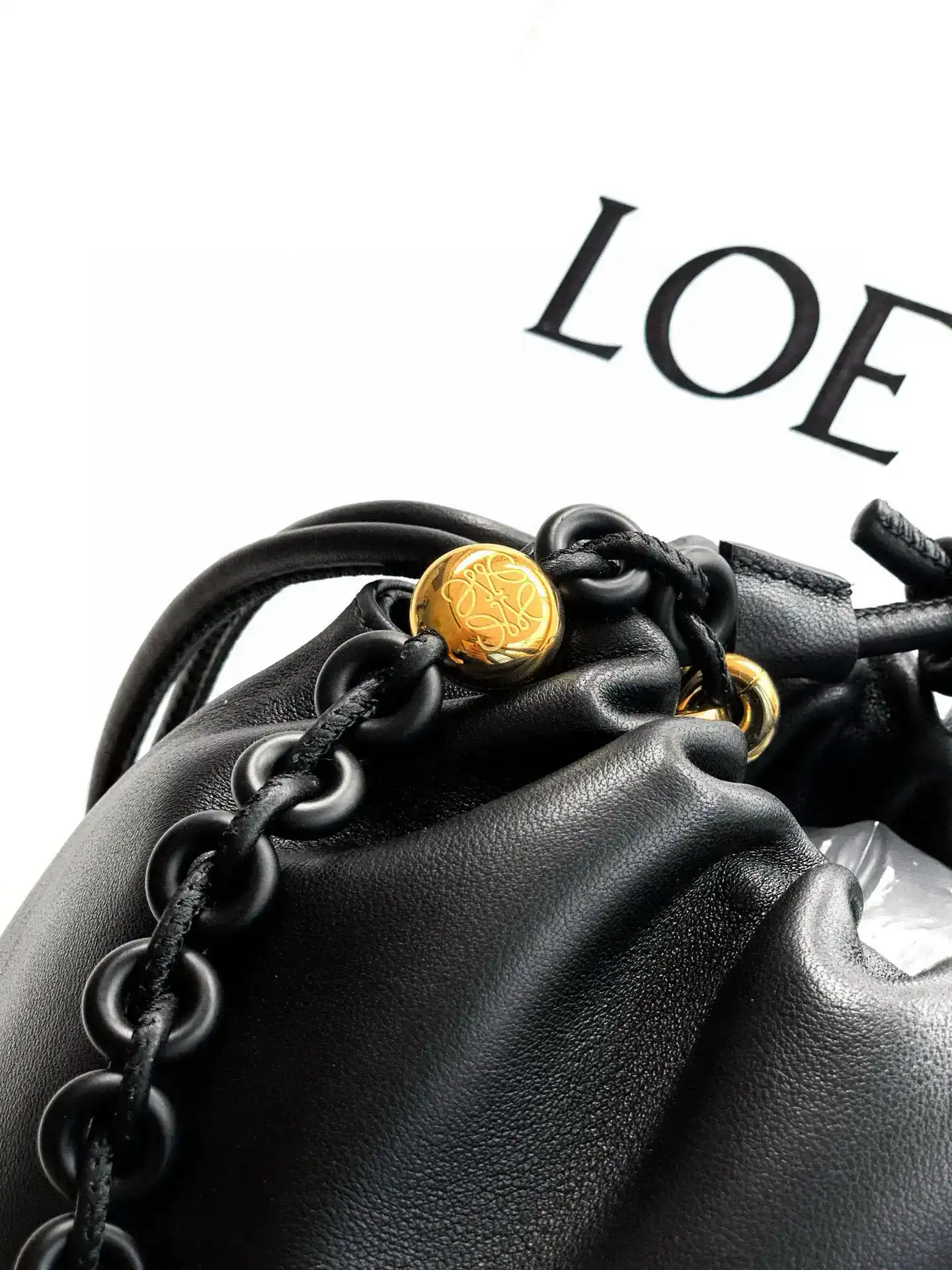 Loewe Black Flamenco Suede Leather Bucket Bag product photo from LabelPicks
