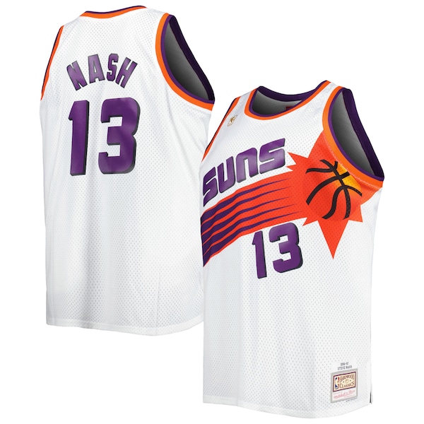 Steve Nash Phoenix Suns Big & Tall Hardwood Classics 1996/97 Swingman Jersey - White/Black