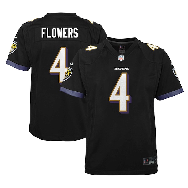 Zay Flowers Baltimore Ravens Nike Youth Alternate Player Game Jersey - Black