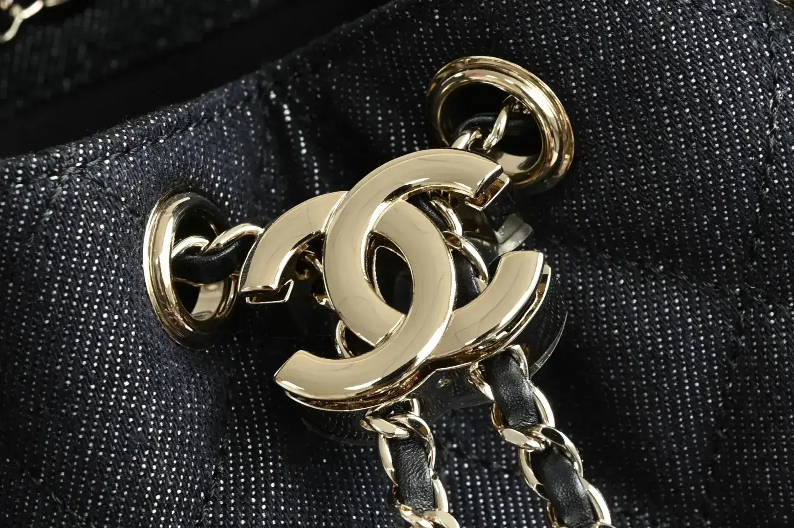 Chanel Navy Denim Top Handle Bag product photo from LabelPicks