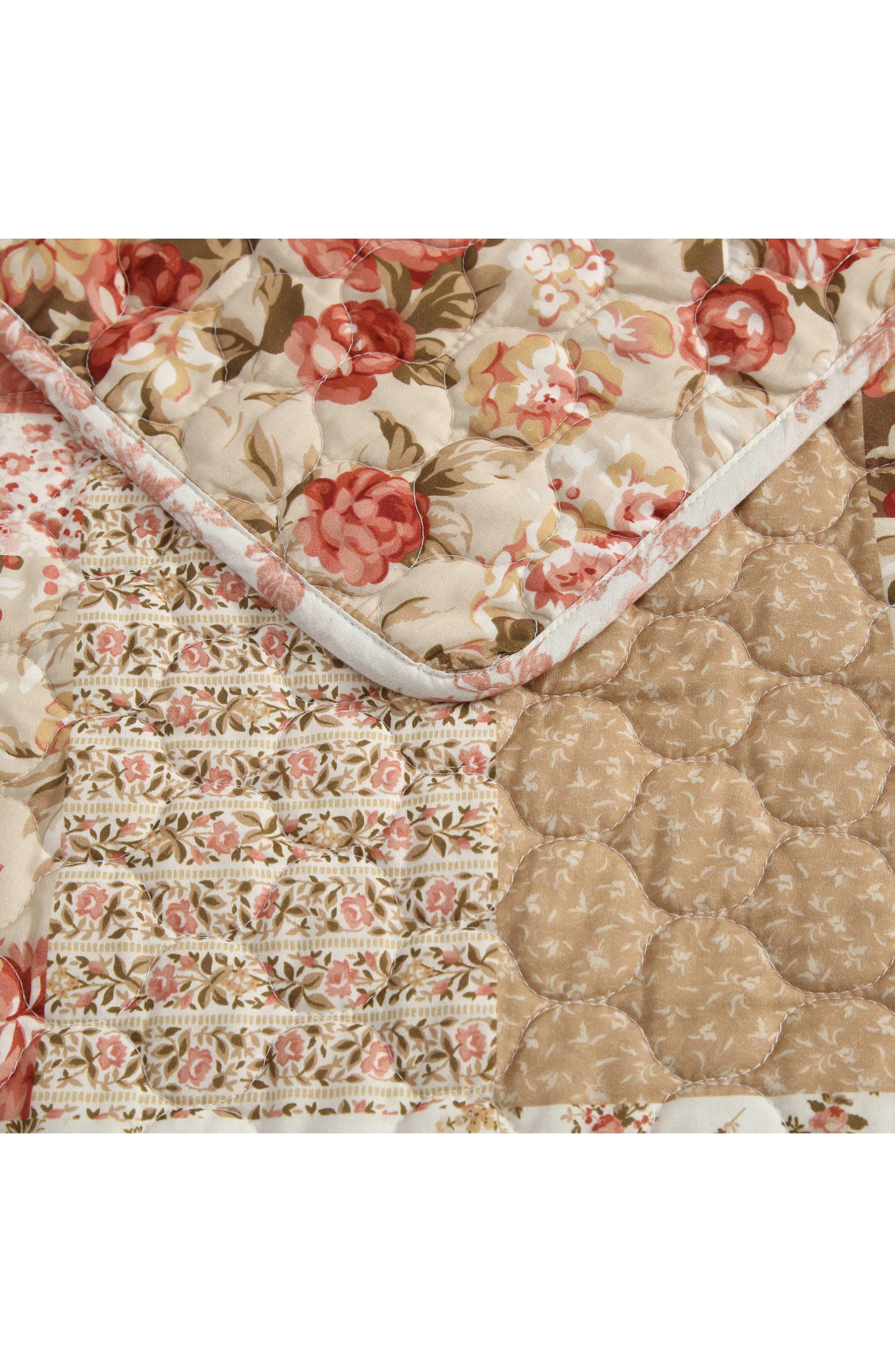 Laura Ashley Harrietta Patchwork Cotton Quilt & Sham 3-Piece Set