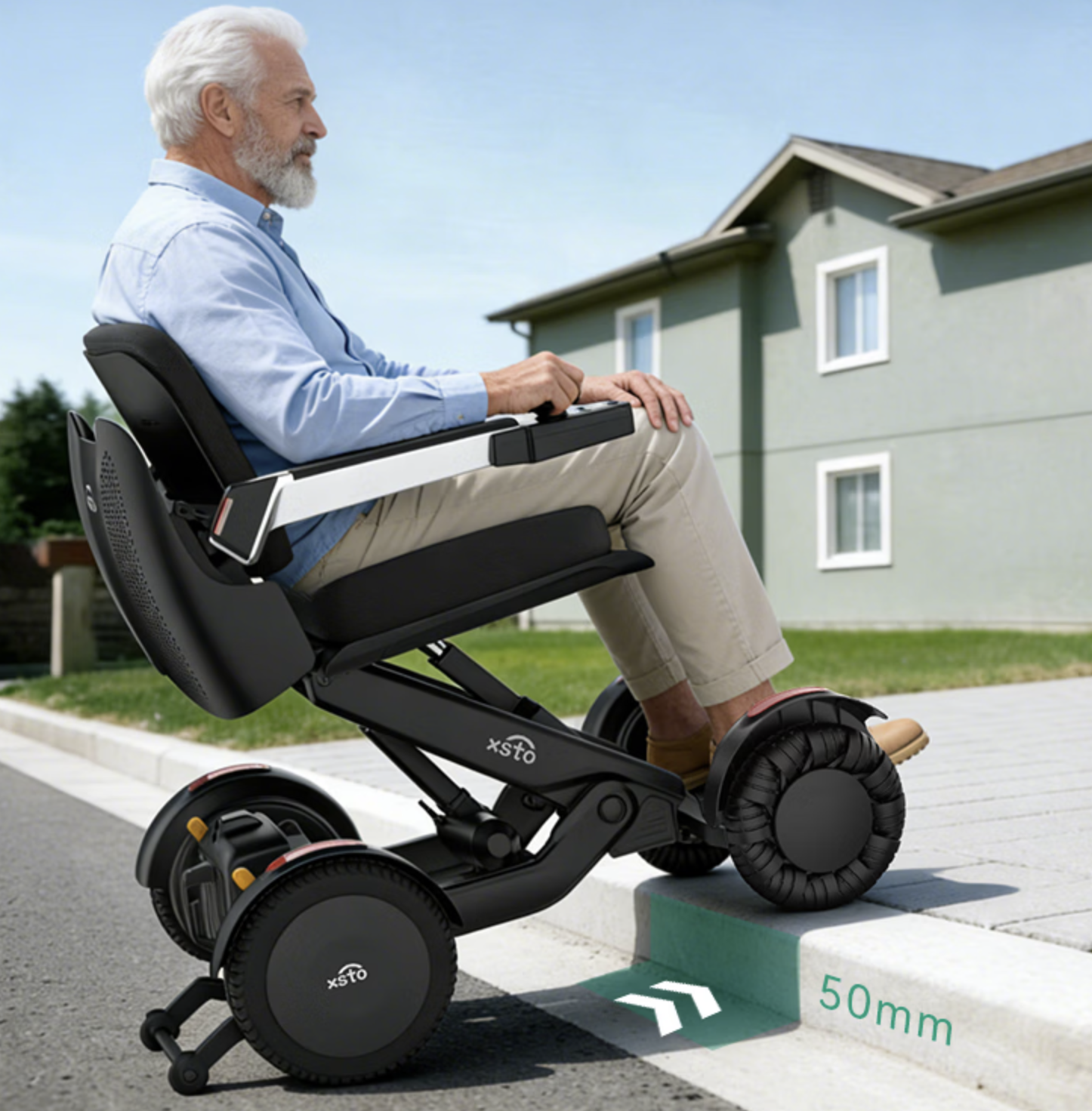 INNOVATION XSTO M4 Embodied Mobile Robot Self-Directional Movement Obstacle Crossing One-Key Electric Folding Wheel Chair - GreshamTech