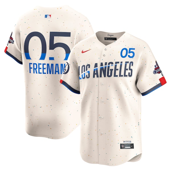 Freddie Freeman Los Angeles Dodgers Nike 2024 World Series Champions City Connect Limited Player Jersey - Cream