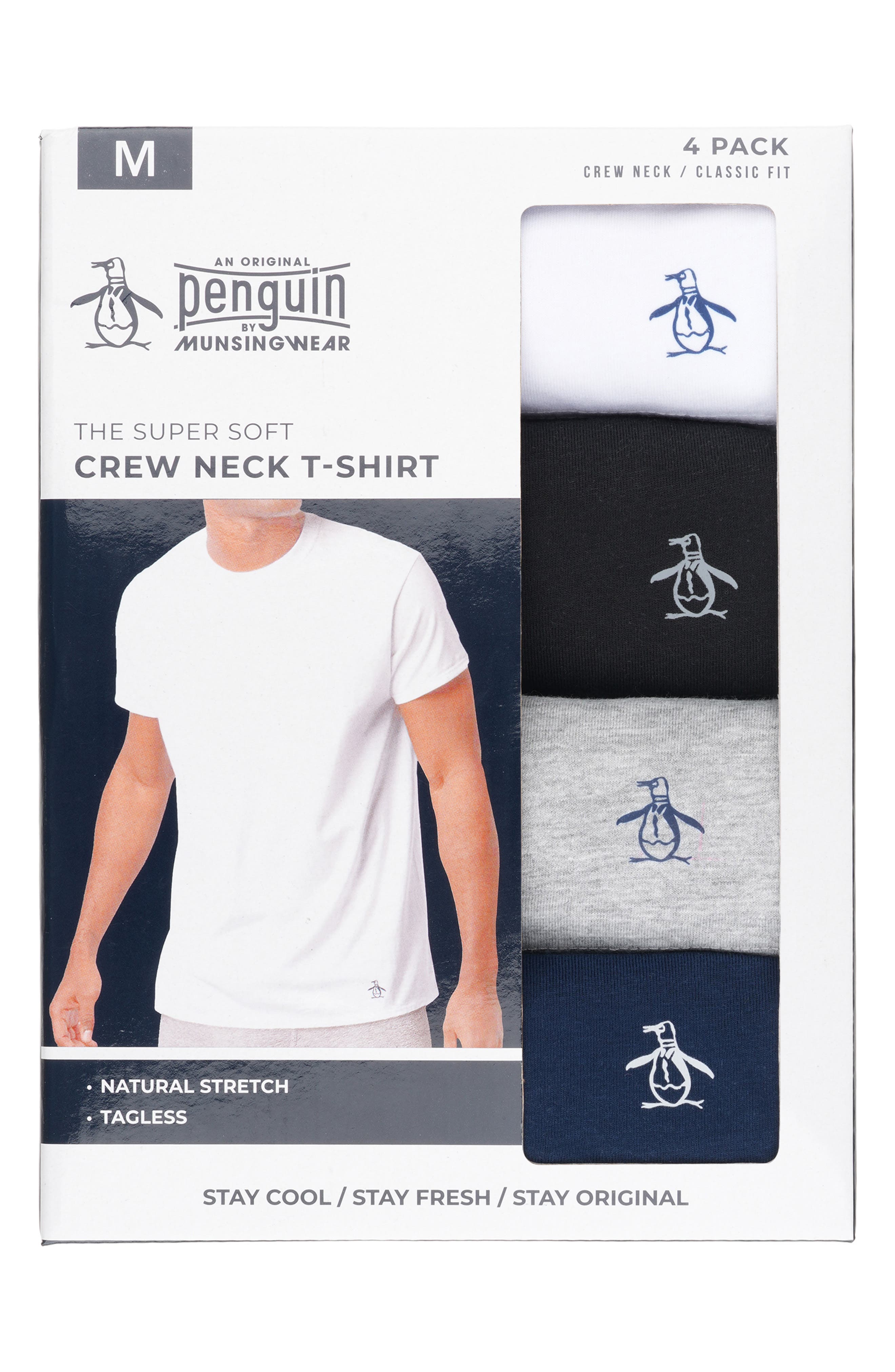Original Penguin 4-Pack Cotton T-Shirts
