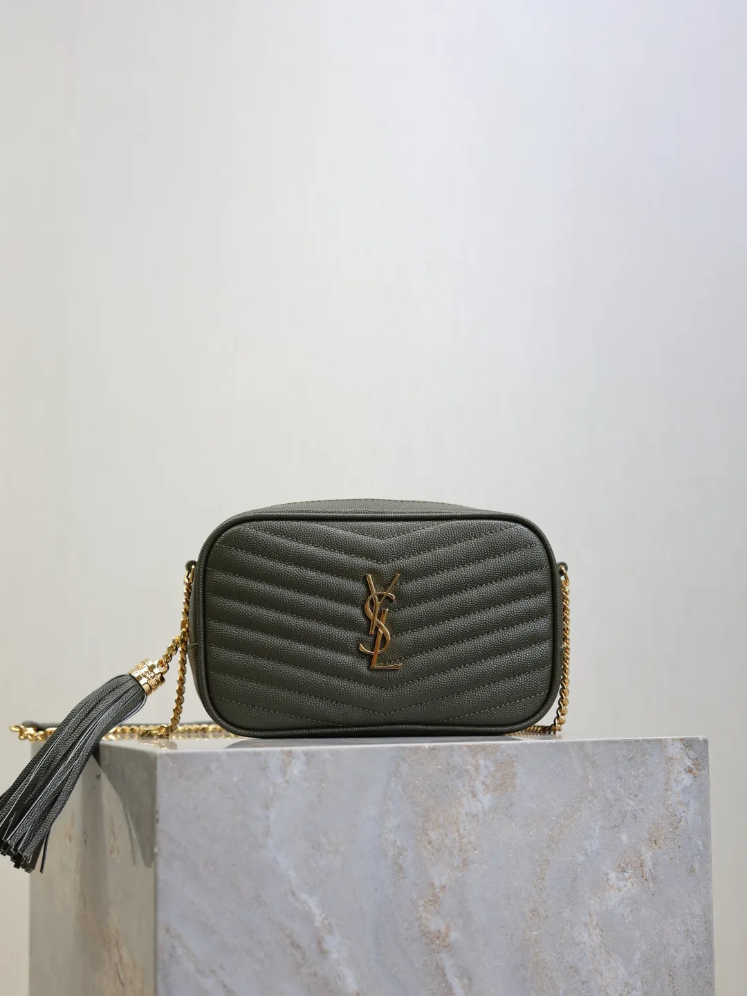 Saint Laurent Green Calfskin Shoulder Bag product photo from LabelPicks