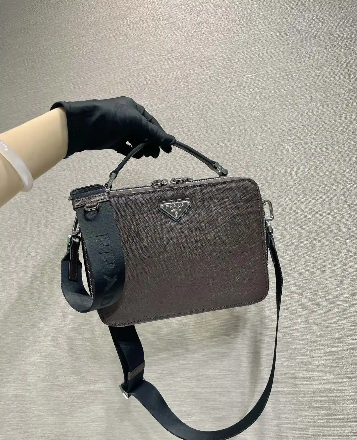 Prada Grained Leather Shoulder Bag product photo from LabelPicks
