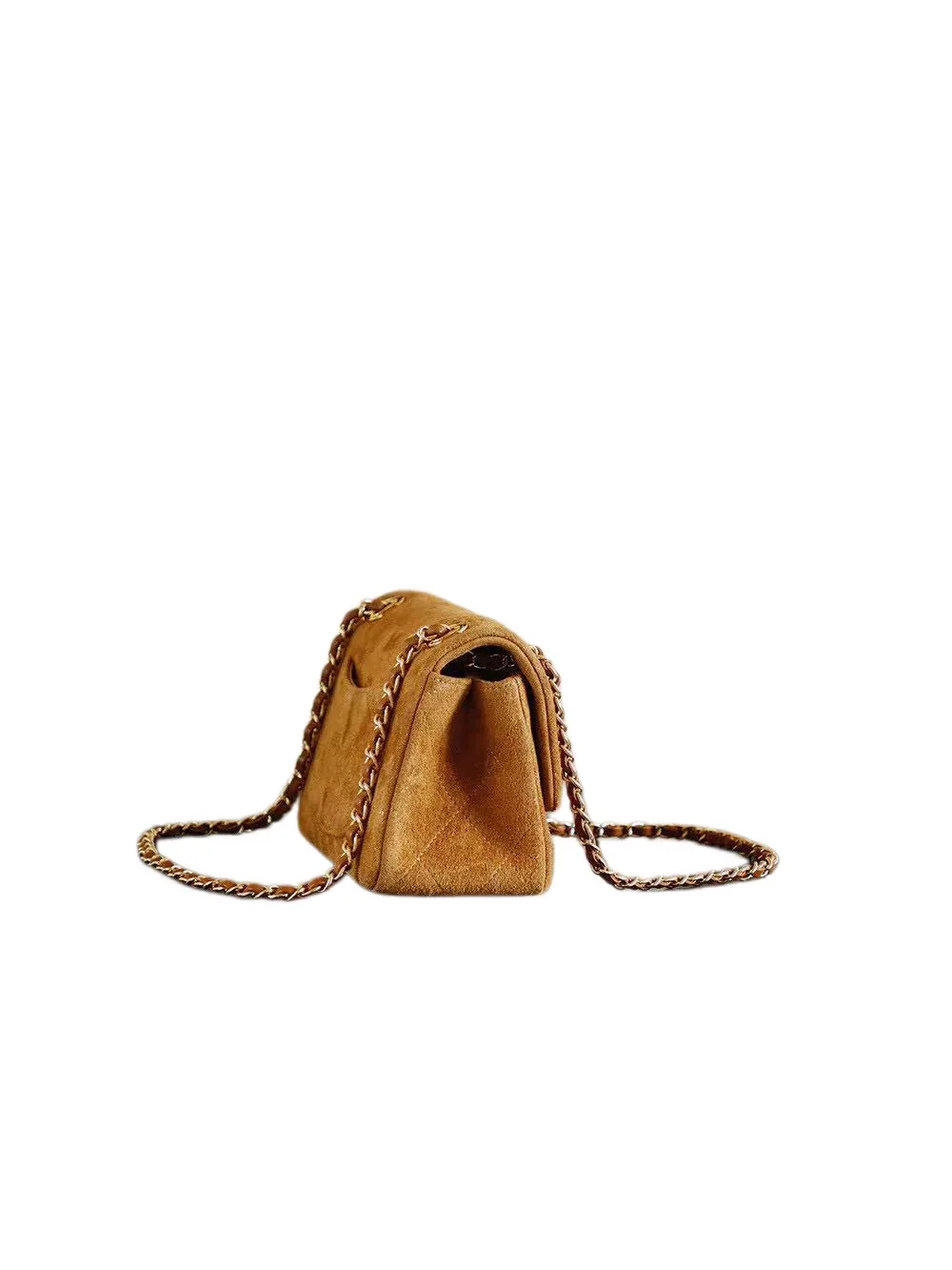 Chanel Classic Flap Brown Suede Leather Shoulder Bag product photo from LabelPicks