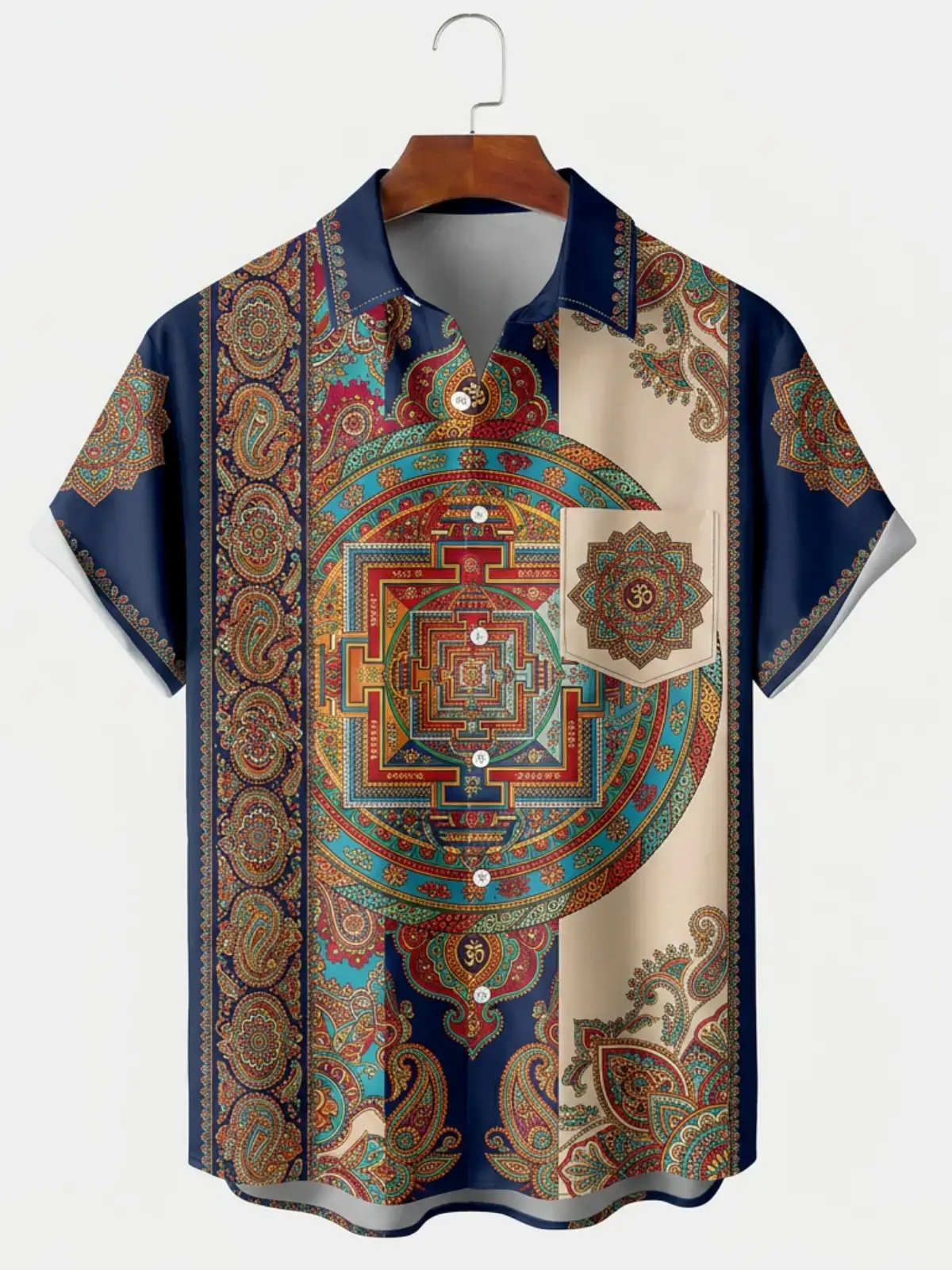 Men's printed shirts Mandala Paisley Pattern Aloha Shirt