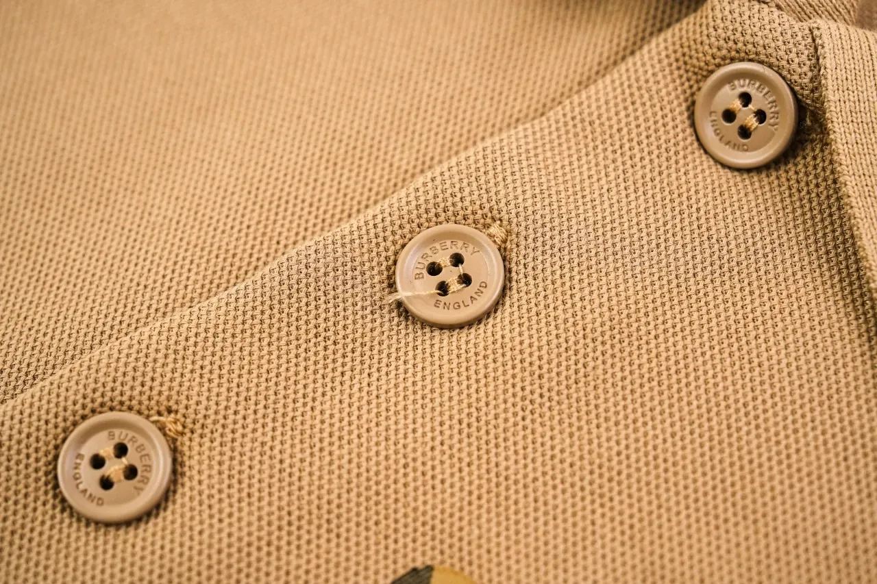 Burberry Khaki Check Equestrian Knight Embroidered Polo Shirt product photo from LabelPicks