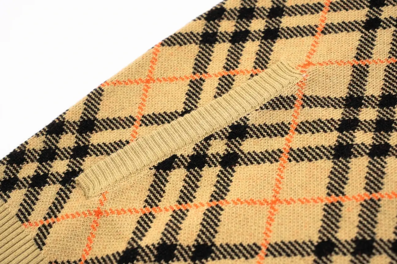 Burberry Beige Check Wool Blend Jacket product photo from LabelPicks