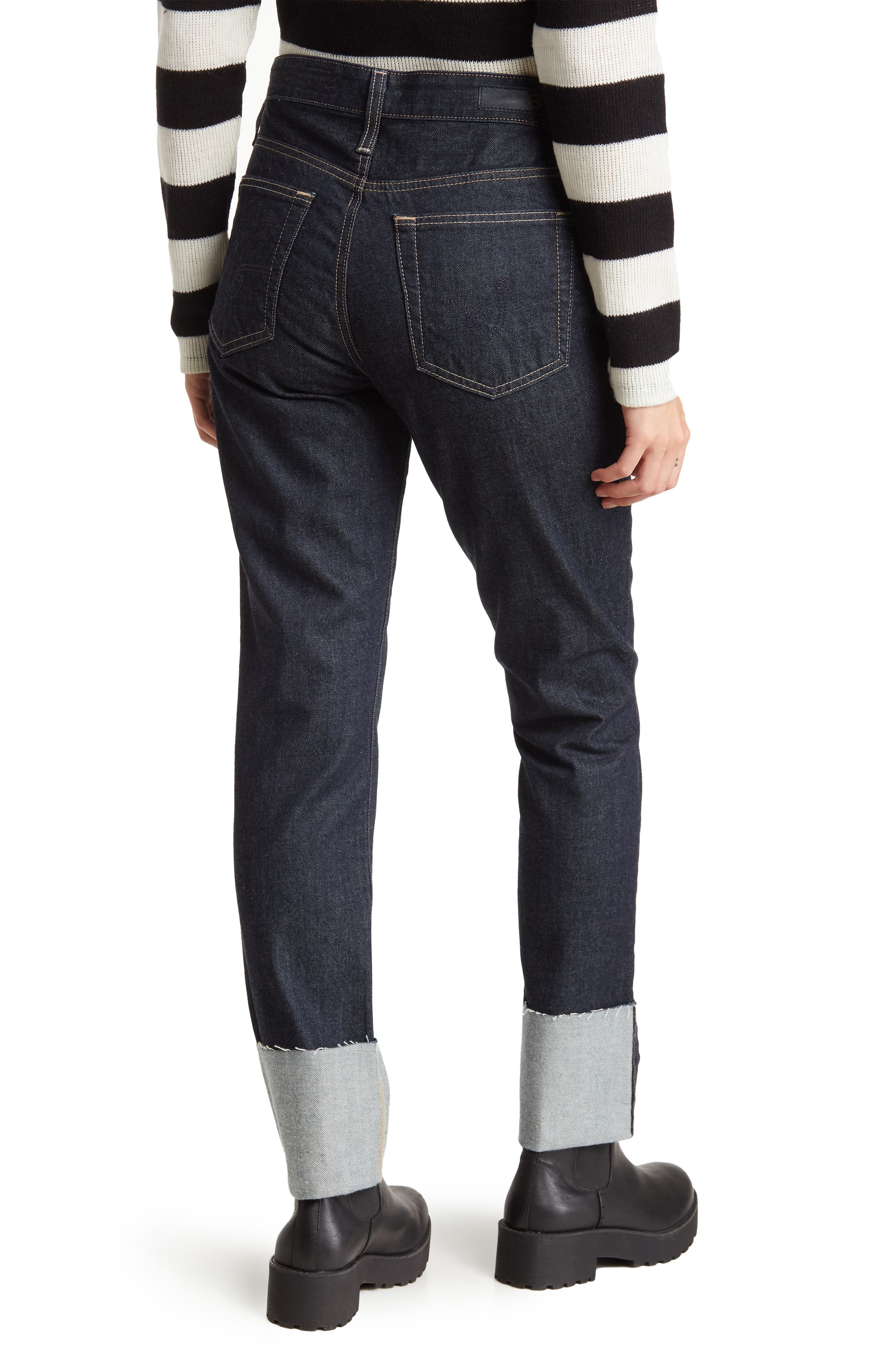 AG Mari Raw Hem Slim Straight Leg Jeans
