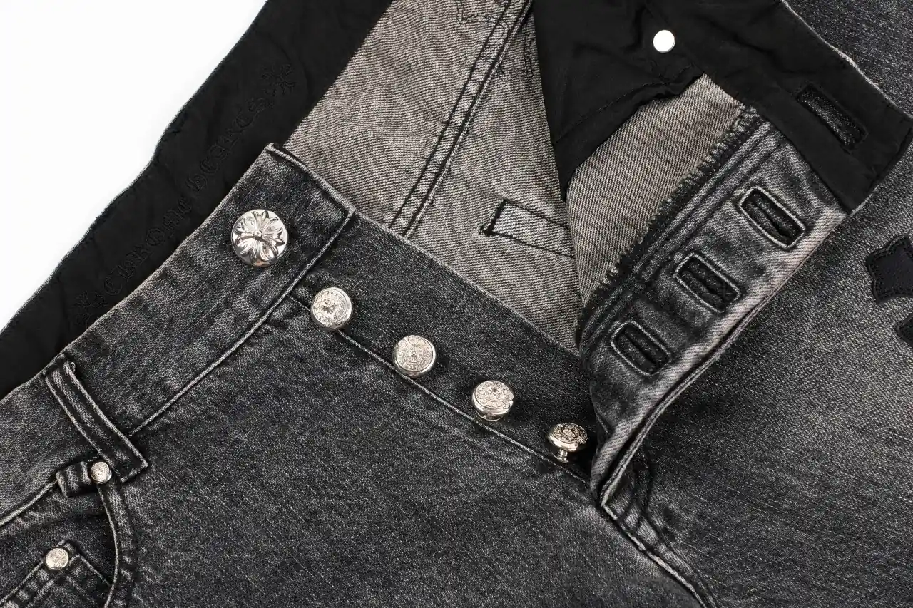 Chrome Hearts Grey Cross Patch Slight Flare Jeans product photo from LabelPicks