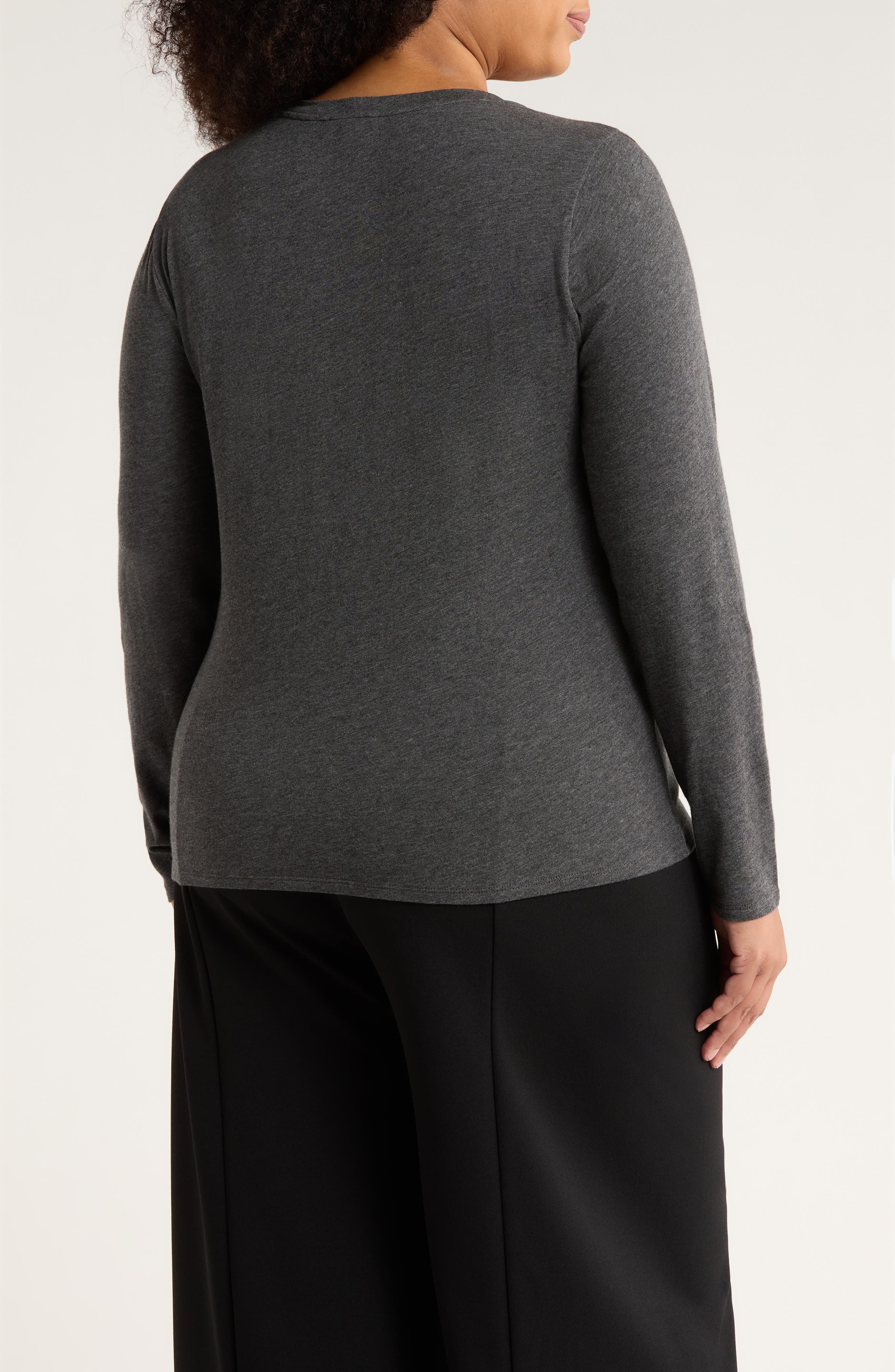 Eileen Fisher V-Neck Long Sleeve T-Shirt