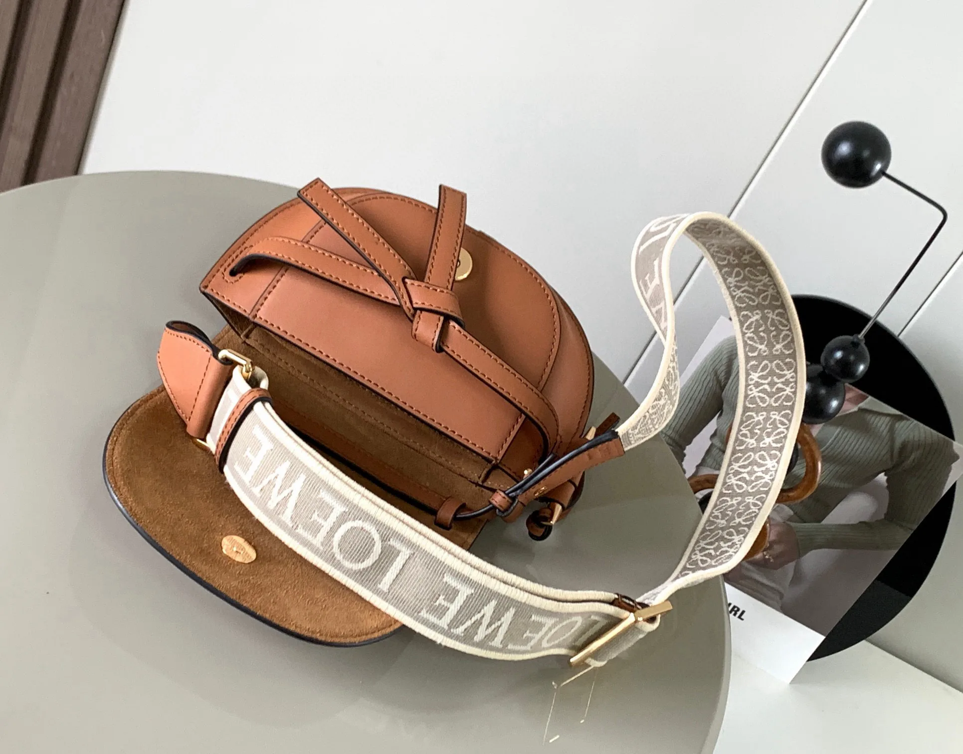 Loewe Brown Calfskin Shoulder Bag product photo from LabelPicks