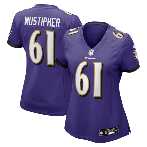 Sam Mustipher Baltimore Ravens Nike Women's Team Game Jersey -  Purple