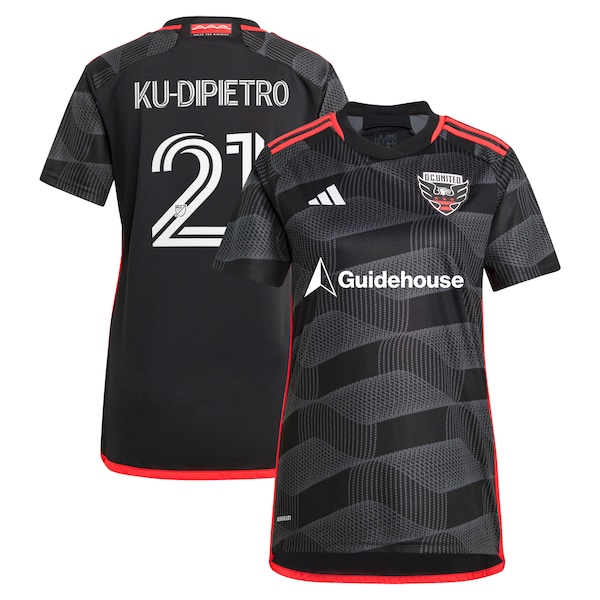 Theodore Ku-Dipietro D.C. United adidas Women's 2024 The Icon Kit Replica Player Jersey – Black