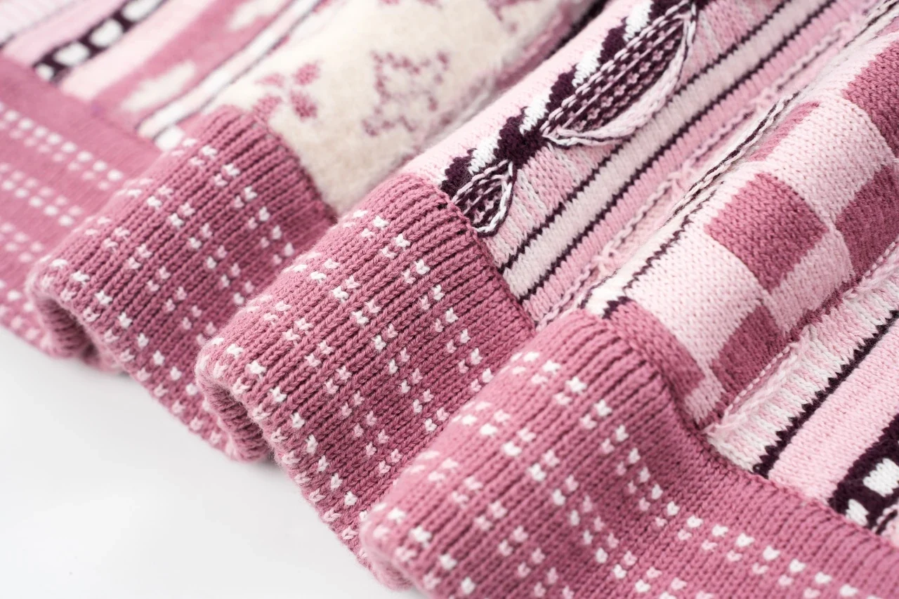 Louis Vuitton Pink White Monogram Jacquard Half Zip Sweater Jacket product photo from LabelPicks