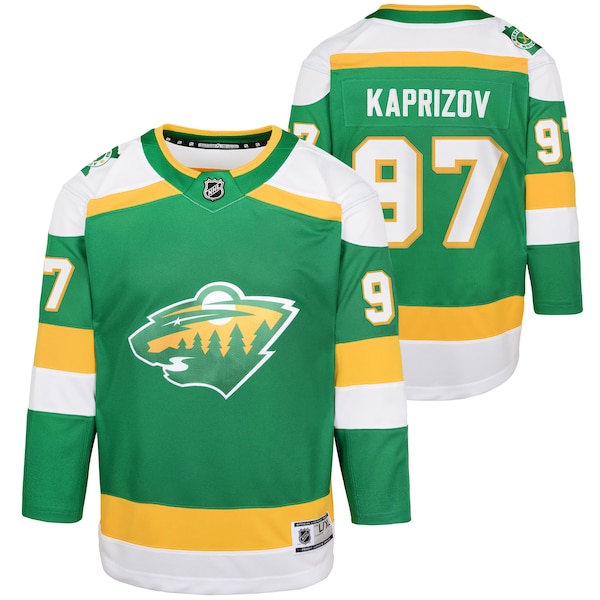 Kirill Kaprizov Minnesota Wild Youth 2023/24 Alternate Premier Player Jersey – Green