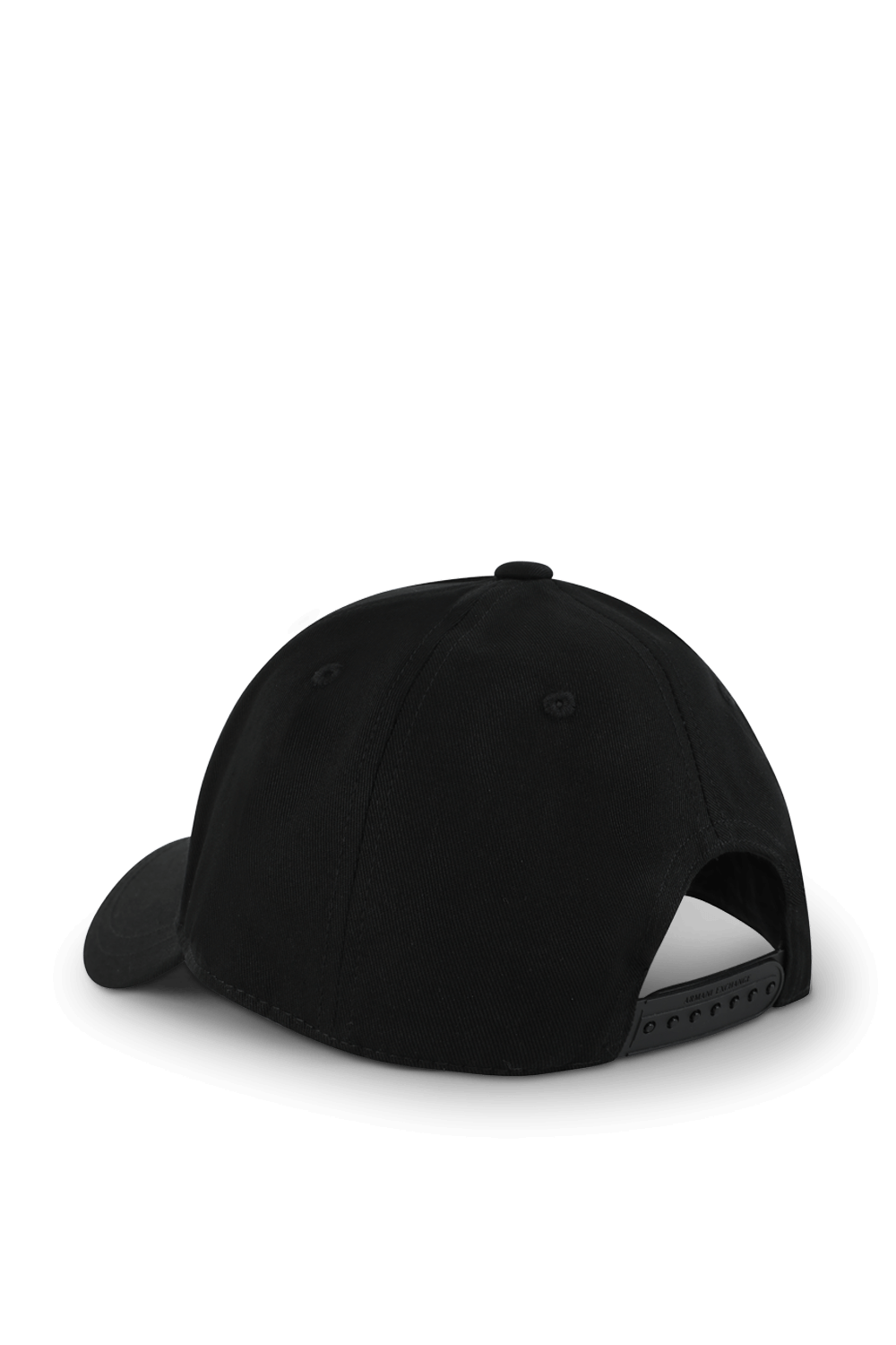 ARMANI EXCHANGE כובע בייסבול שחור עם לוגו רקום
