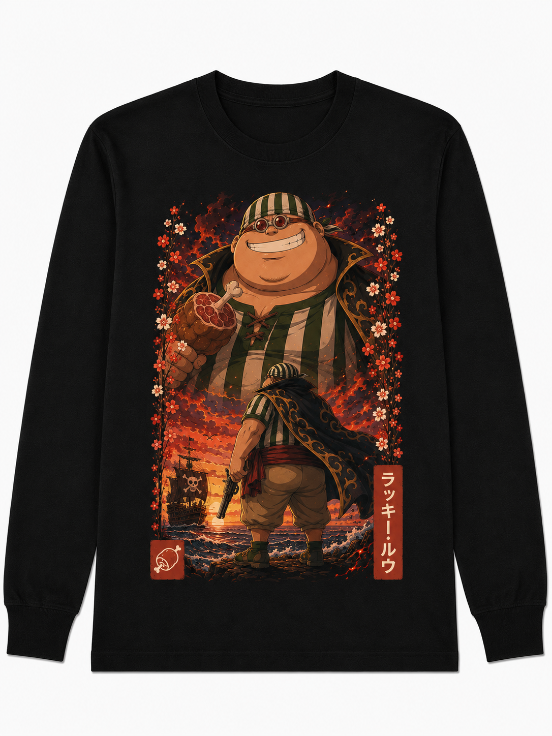 Remera Anime Lucky Roux One Piece Manga Corta