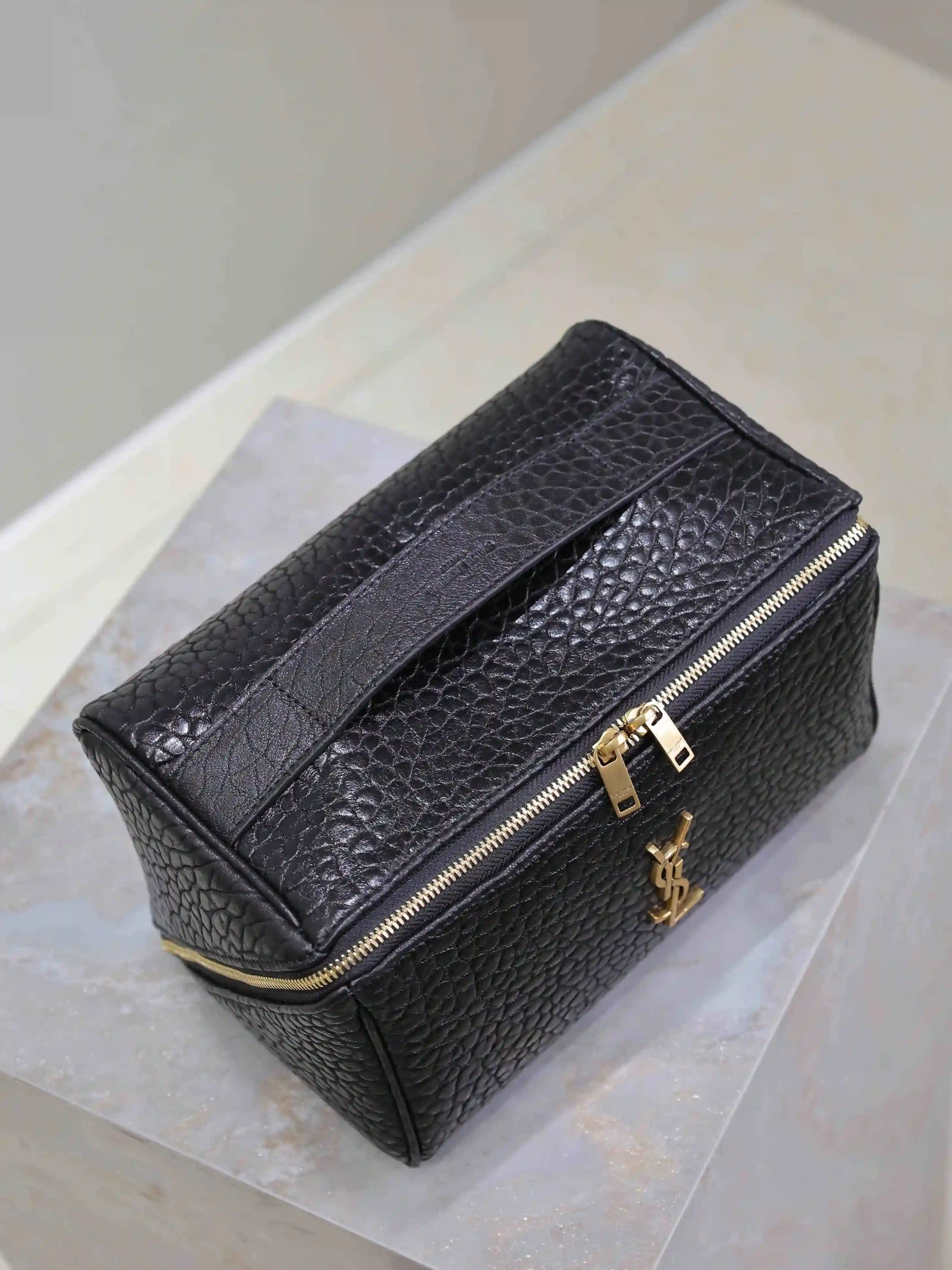Saint Laurent Black Lambskin Top Handle Bag product photo from LabelPicks