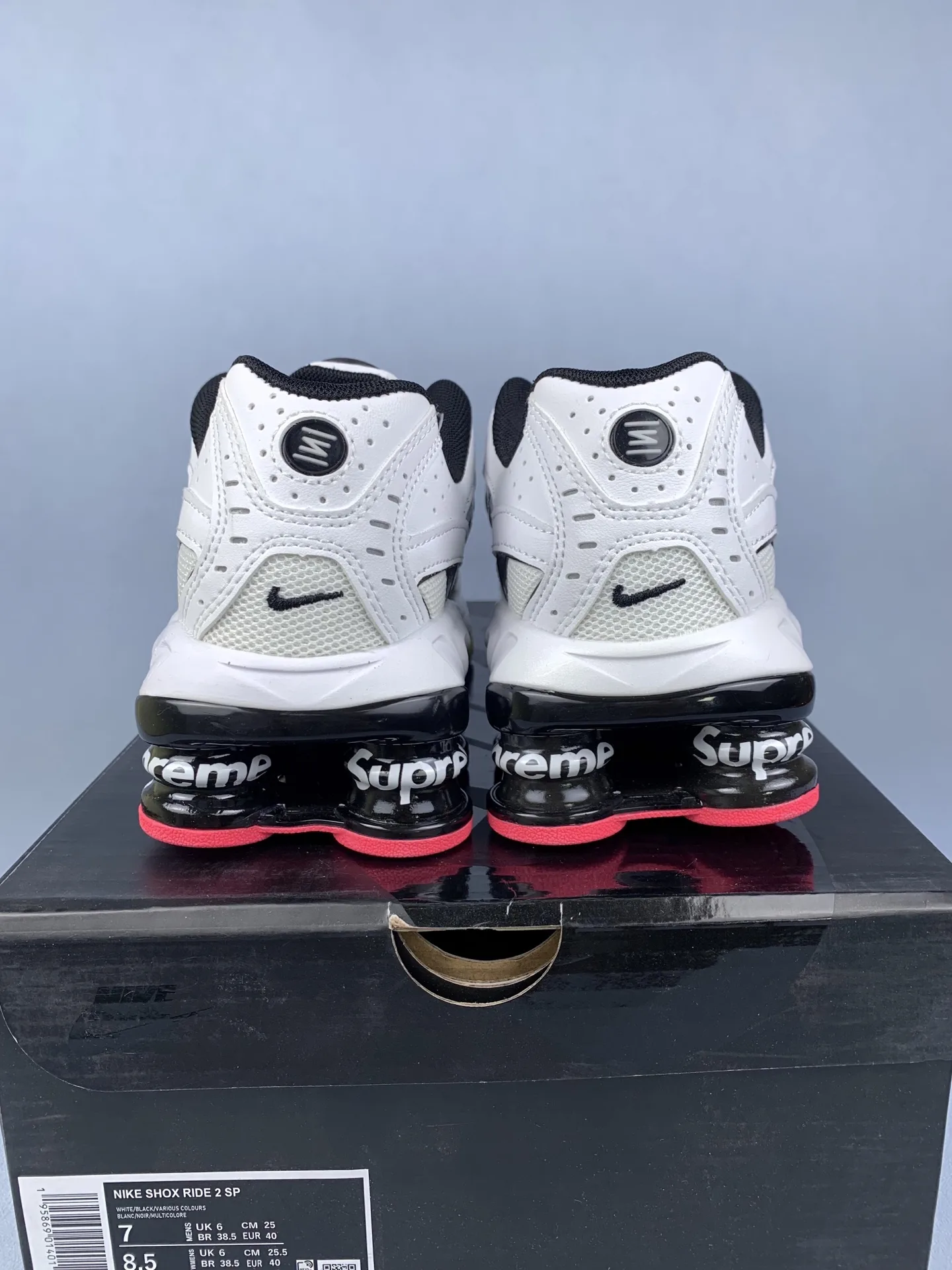 Supreme x Nike Shox Ride 2 SP 'White/Various Colours' Shoes product photo from LabelPicks