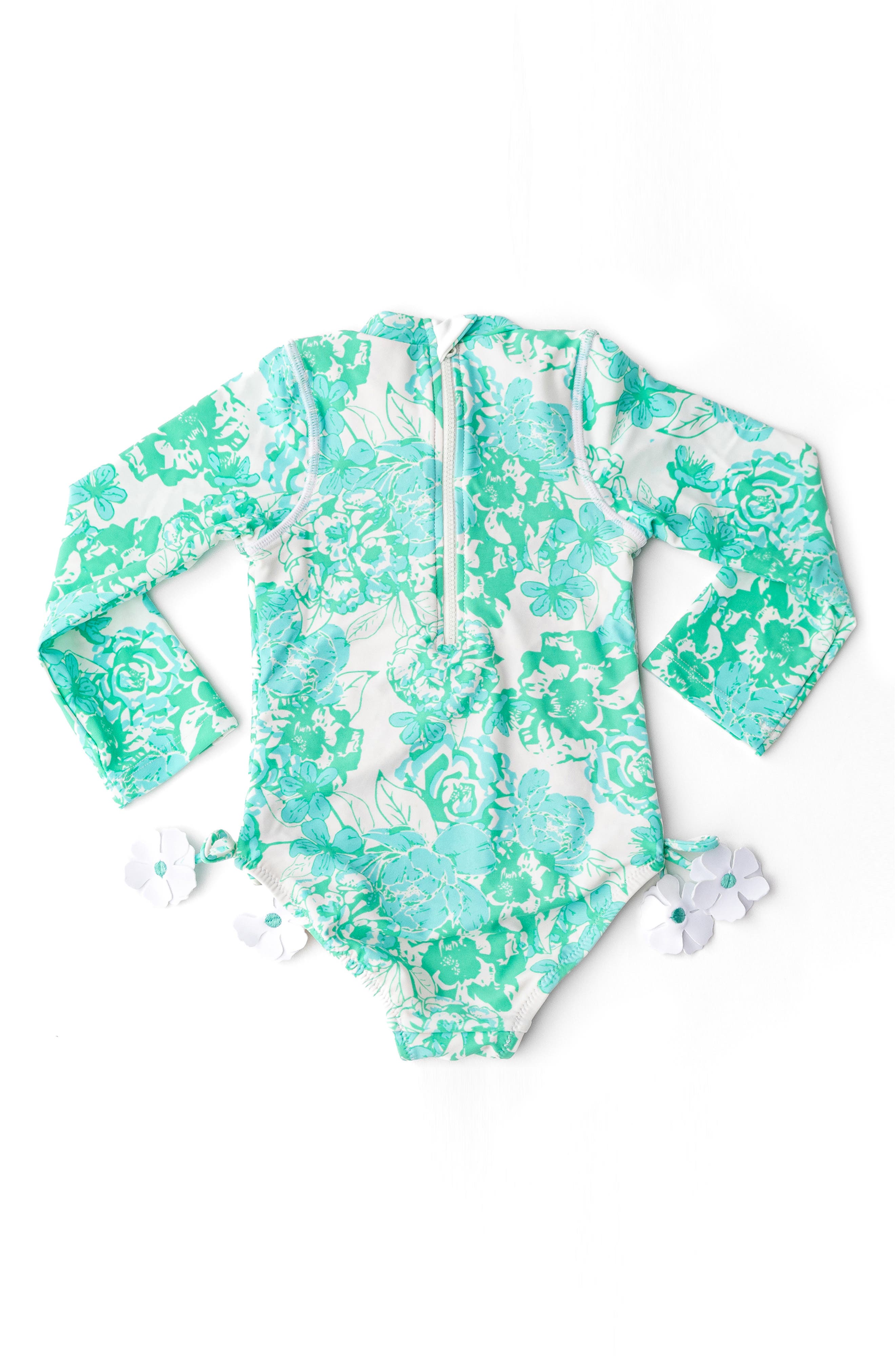 Shade Critters Kids' Charming Rose One-Piece Rashguard Swimsuit