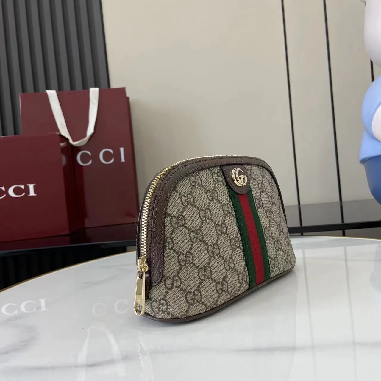 Gucci Brown Ophidia GG Supreme Canvas Top Handle Bag product photo from LabelPicks