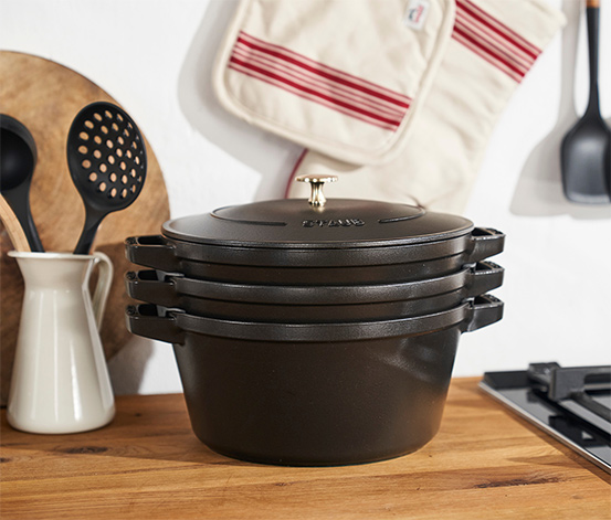 Staub Gusseisen-Kochtopf-Set