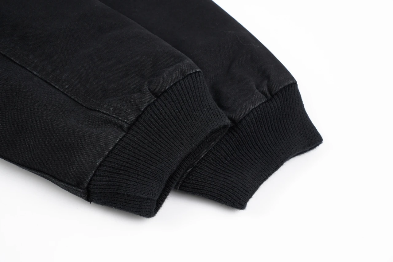 Prada Black Distressed Padded Jacket with Back Triangle Leather Patch product photo from LabelPicks