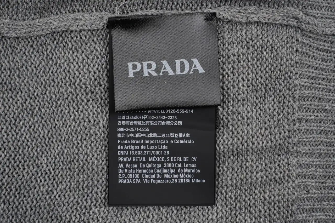 Prada Grey Multi-Pocket Wool Blend Zip Vest product photo from LabelPicks
