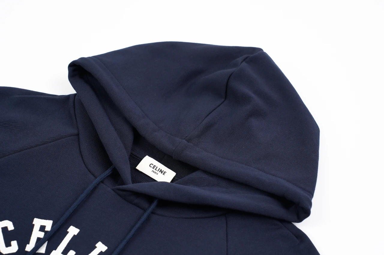 CELINE Navy CL Embroidered Hoodie product photo from LabelPicks
