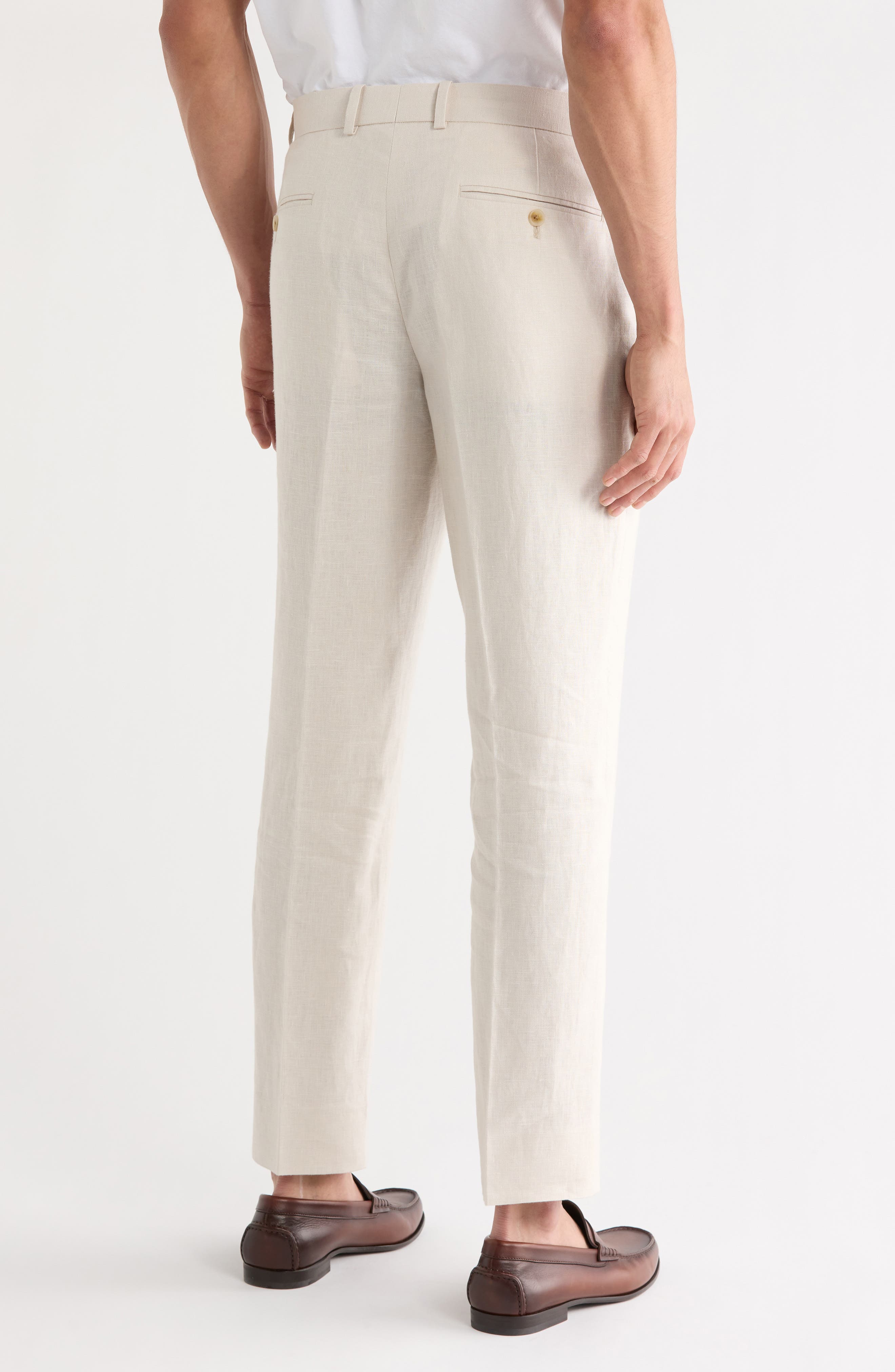 NORDSTROM RACK Trim Fit Linen Suit Separates Dress Pants