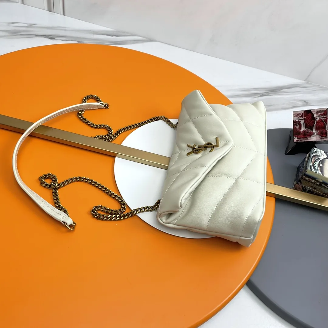 Saint Laurent White Quilted Leather Shoulder Bag product photo from LabelPicks