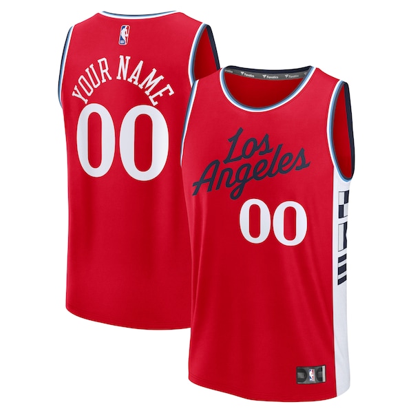 LA Clippers  Fast Break Custom Jersey - Statement Edition - Red/White/Navy