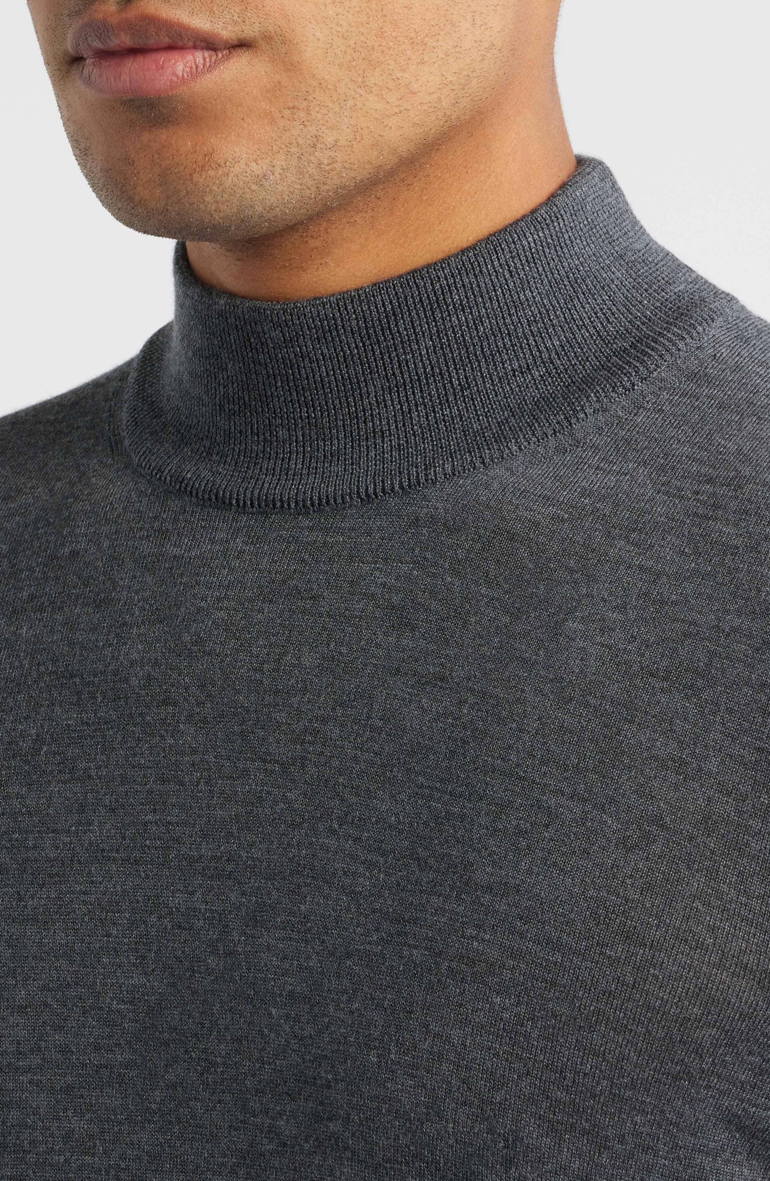 Jack Victor Mock Neck Wool & Silk Sweater