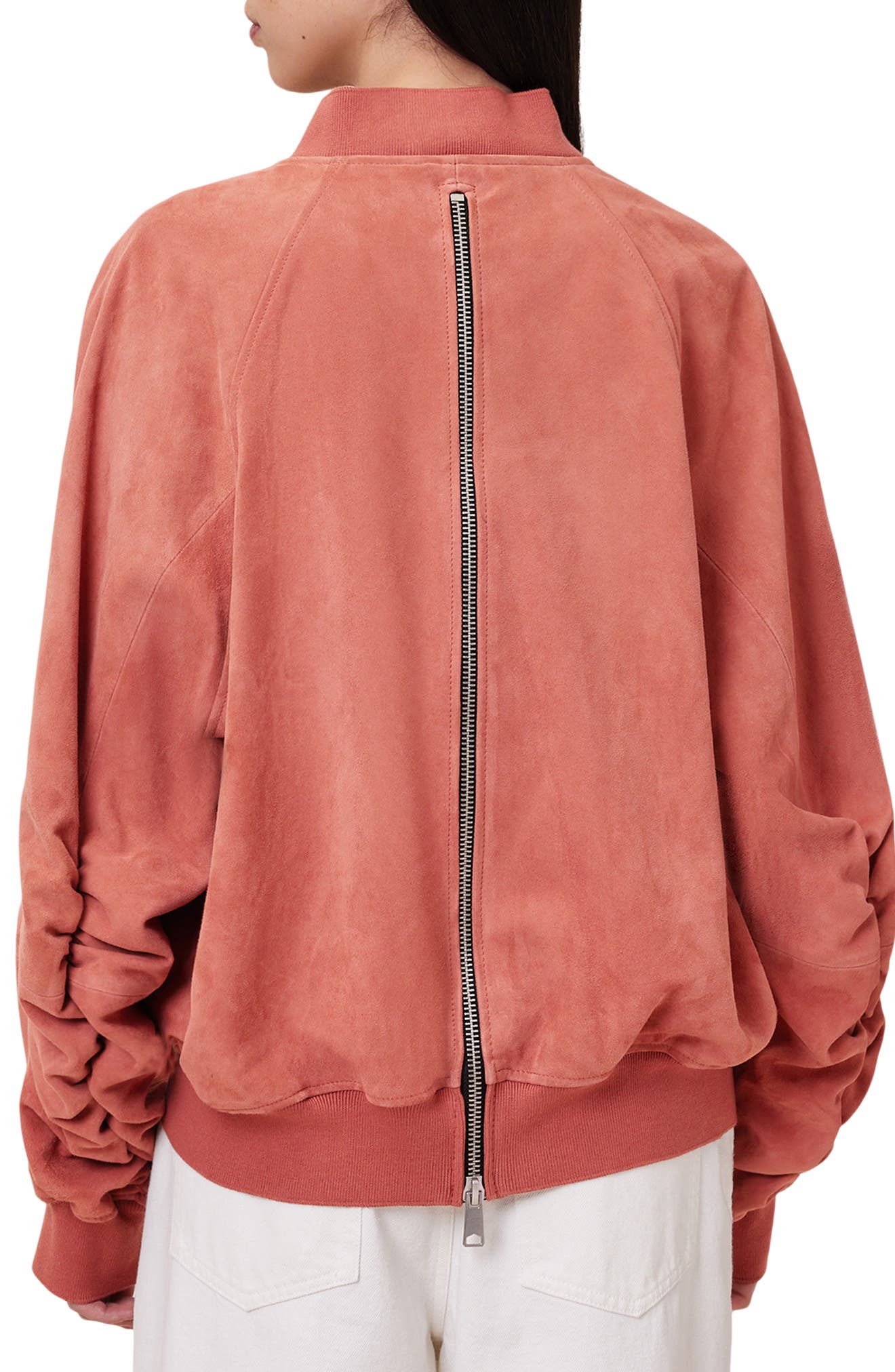 AllSaints Dana Suede Bomber Jacket