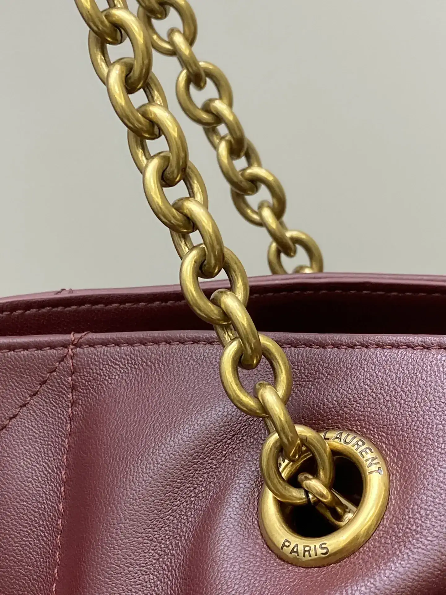 Saint Laurent Jamie Burgundy Lambskin Bucket Bag product photo from LabelPicks