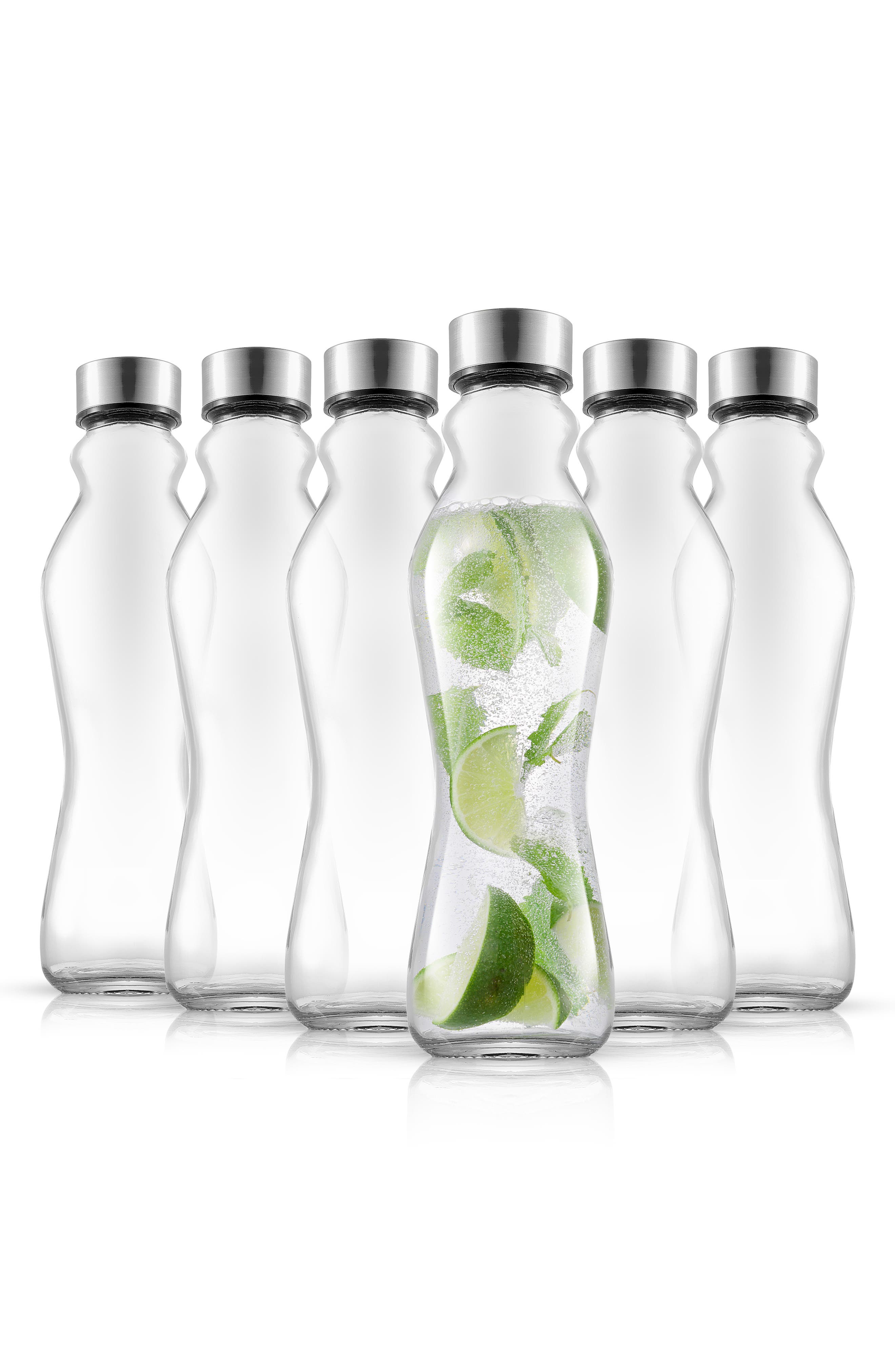 JoyJolt Spring Glass Insulated Water Bottle - Set of 6